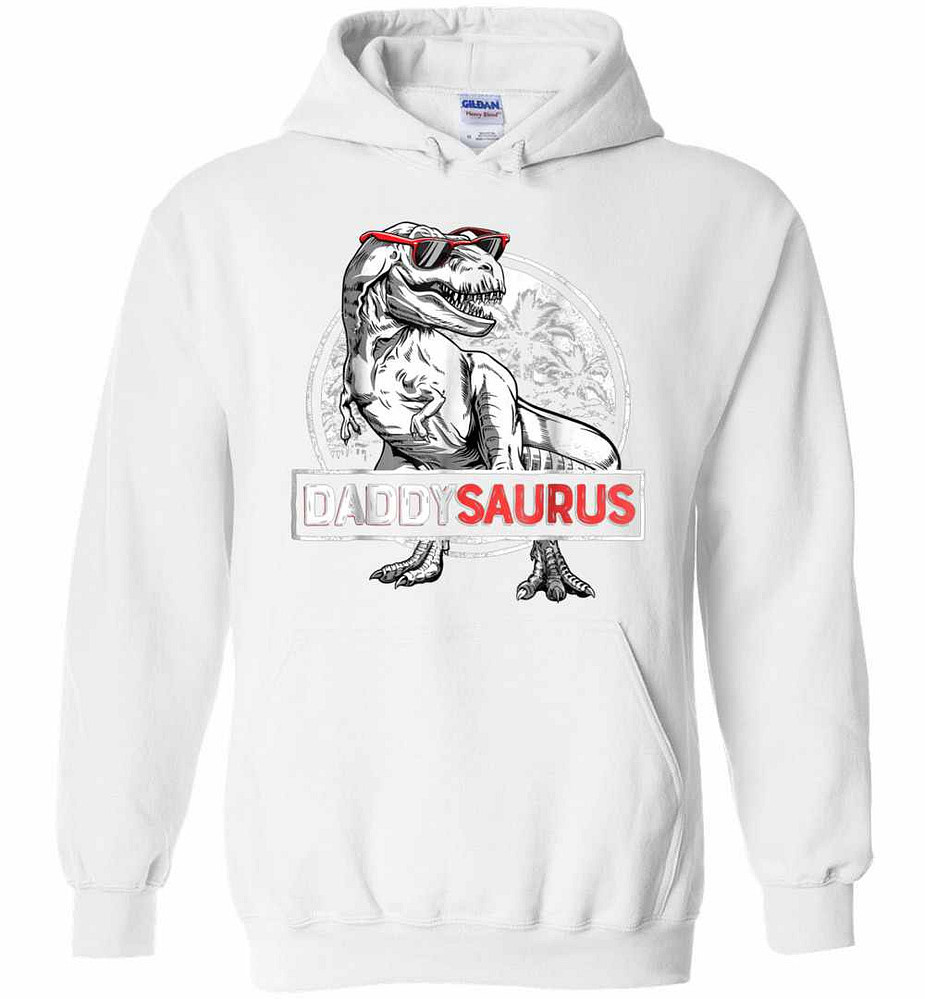 Inktee Store - Daddysaurus Fathers Day Gifts T Rex Daddy Saurus Men Hoodies Image
