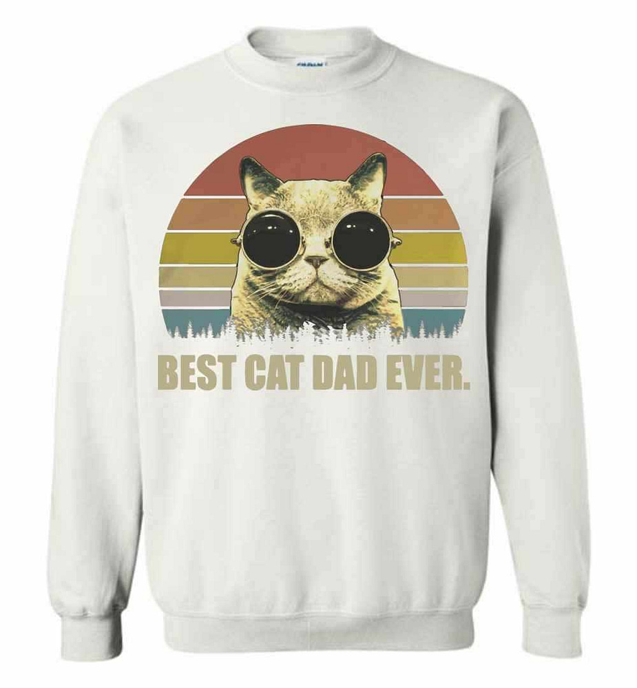 Inktee Store - Vintage Best Cat Dad Ever Sweatshirt Image