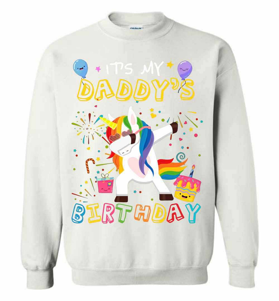 Inktee Store - Awesome It'S My Daddy'S Birthday Funny Kid Sweatshirt Image