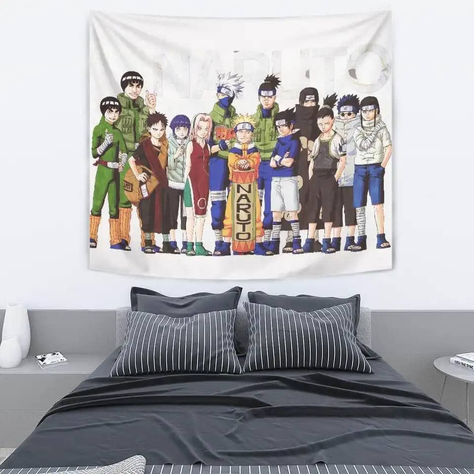 All Naruto Characters Anime Fan Gift Idea Wall Decor Tapestry