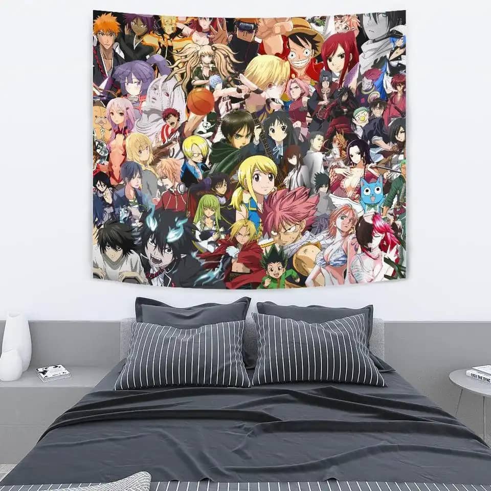 Anime Characters Gift Idea Wall Decor Tapestry