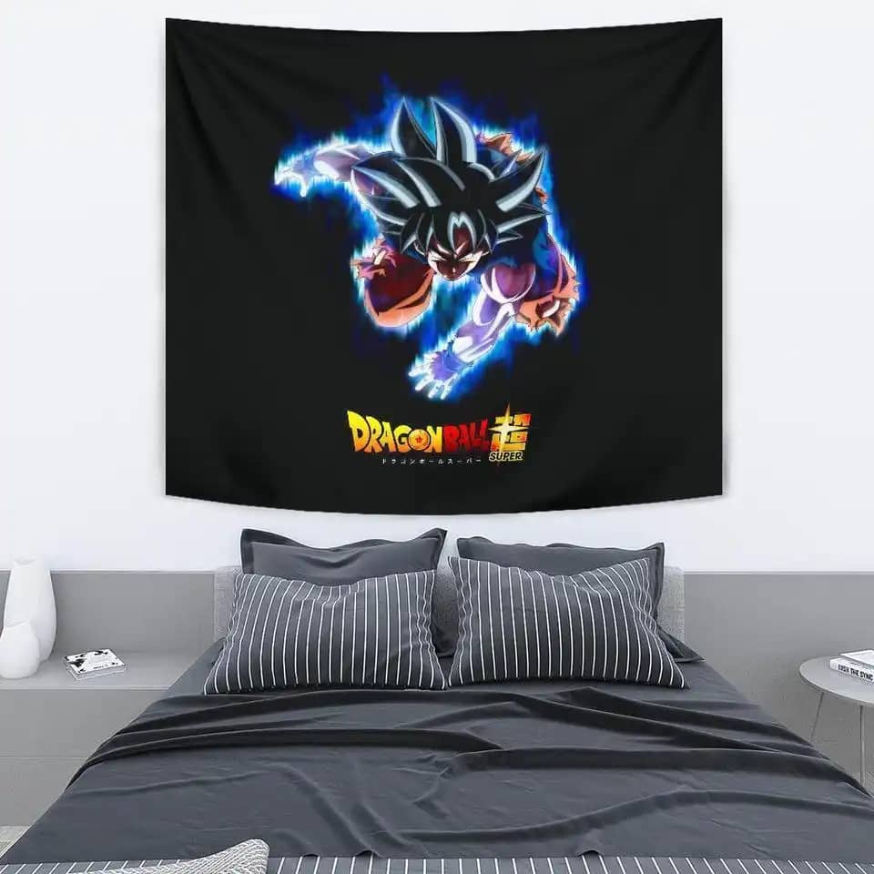 Goku Ultra Instinct Dragon Ball Fan Gift Wall Decor Tapestry