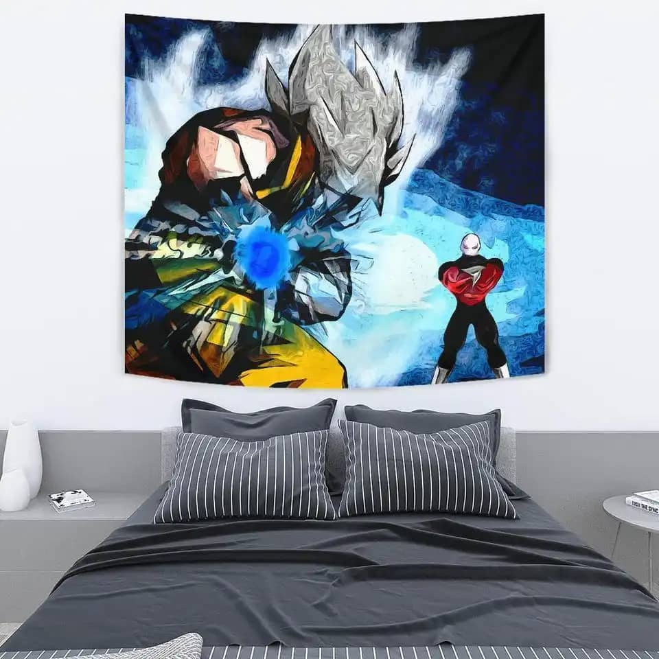 Graphic Art Goku With Jiren For Dragon Ball Fan Gift Wall Decor Tapestry