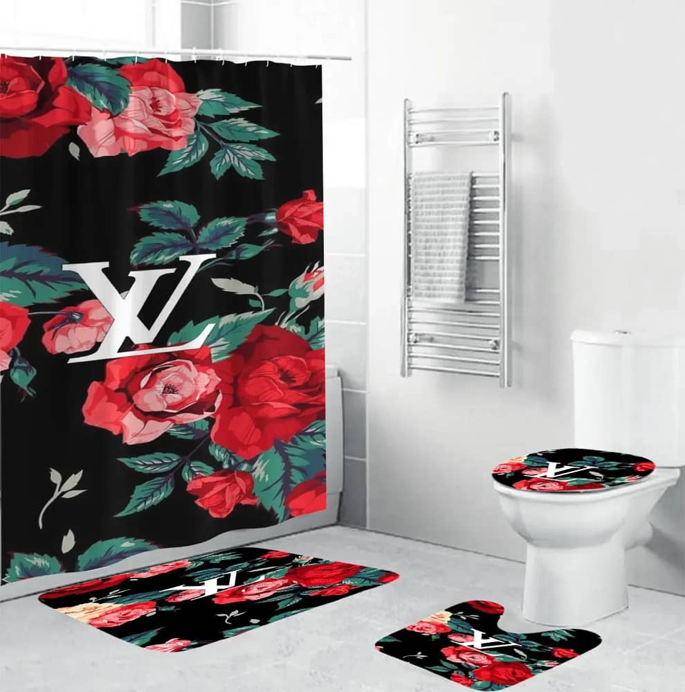 Louis Vuitton Flowers Logo Limited Luxury Brand Bathroom Sets