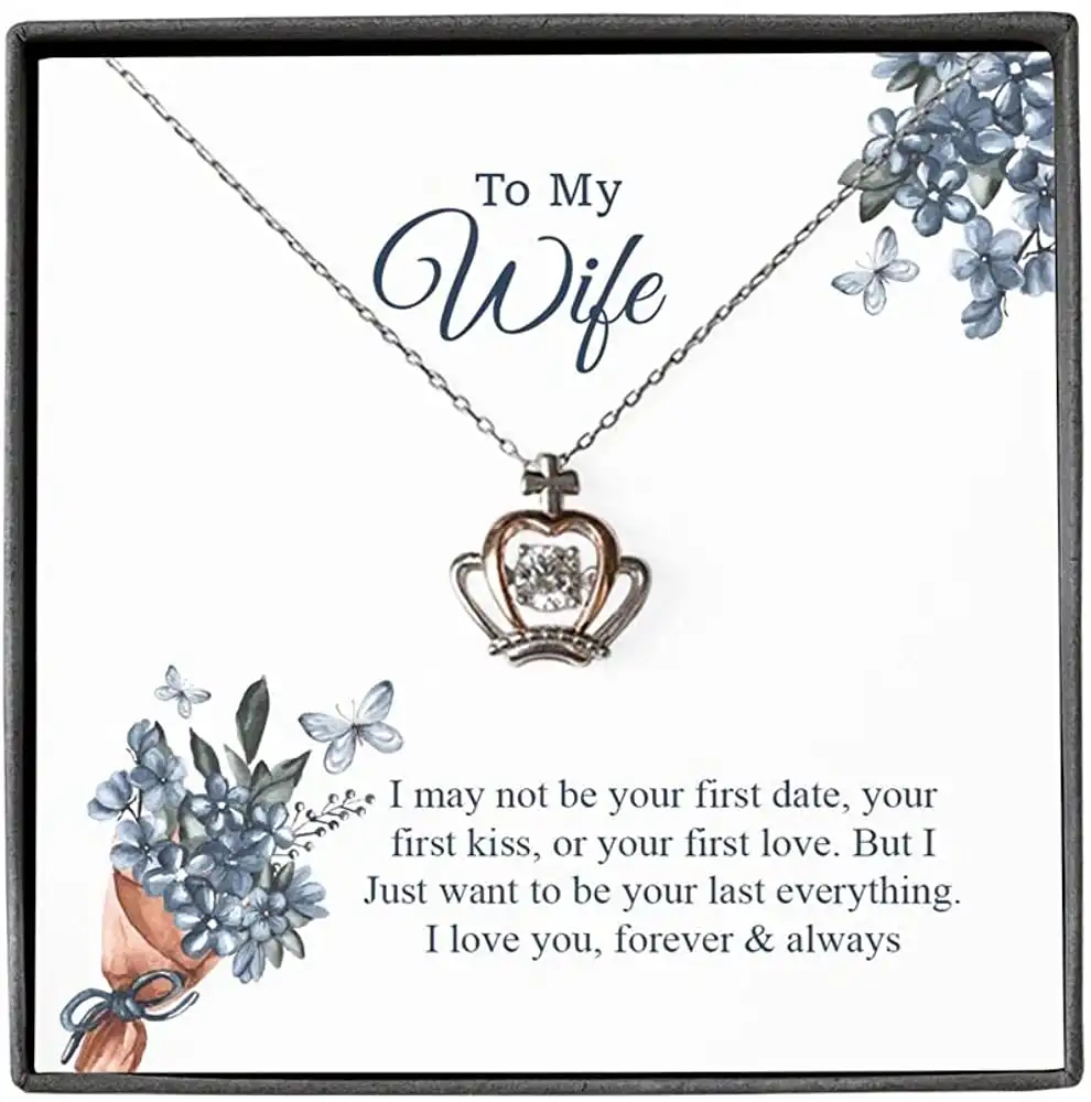 Necklace Jewelry For Women For My Beautiful Wife Crown Pendant Personalized Gifts