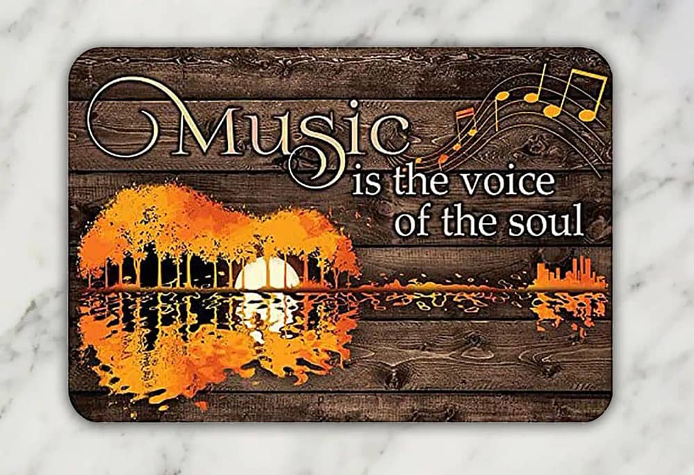 Music Is The Voice Of The Soul Wall Decor Perfect Gift Metal Sign