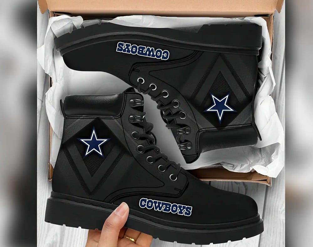 Custom Dallas Cowboy Custom Boots All Black All Season Boot