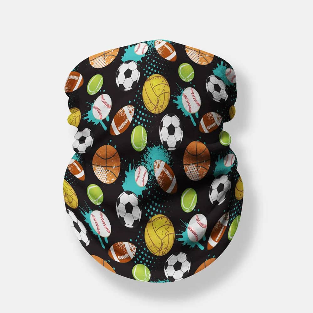 All Kind Of Balls Art For Sport Lovers Neck Gaiter