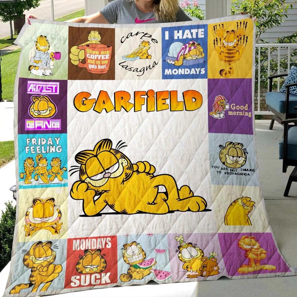 Garfield Cat Blanket Gift For Fans Cartoon Movie Quilt