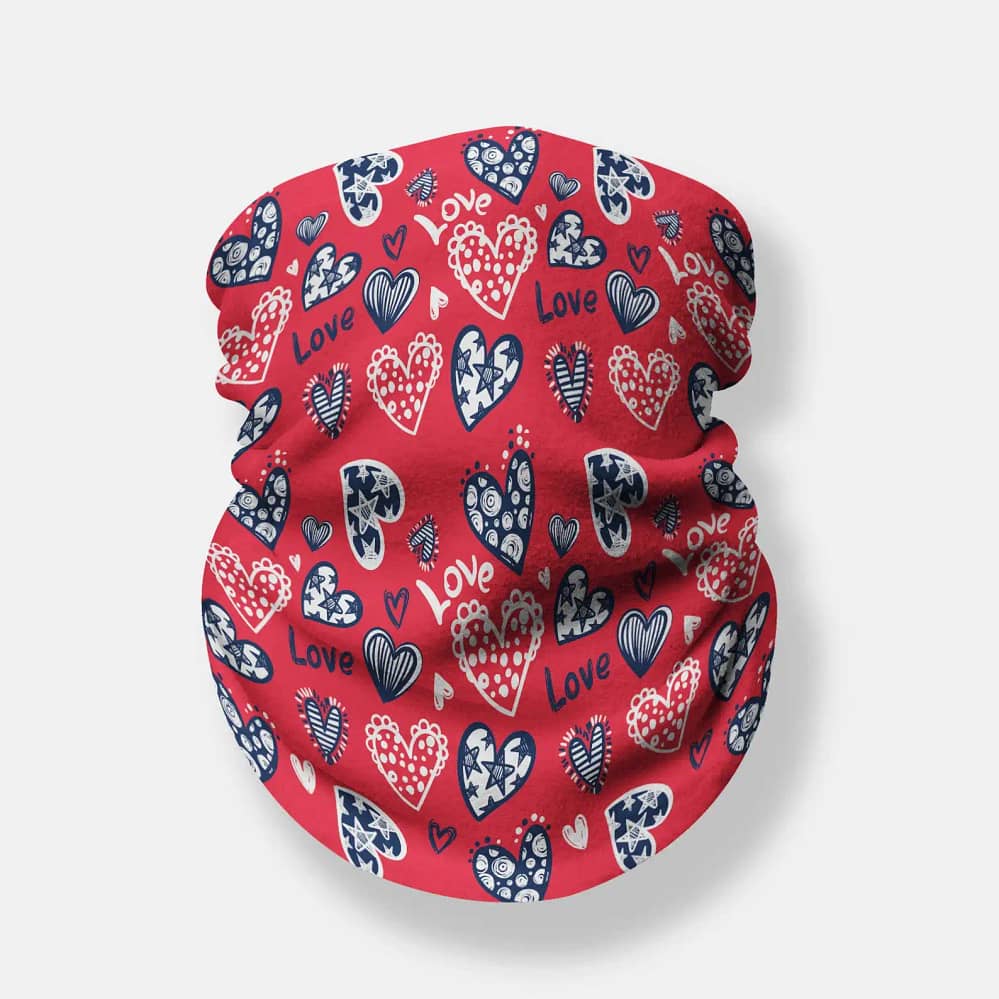 Hearts And Love Couple Gift Neck Gaiter