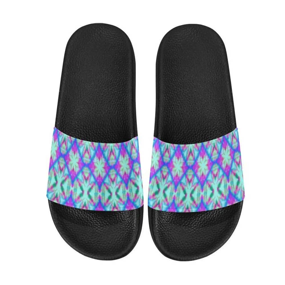 Kaleidoscope Tie Dye Style Slide Sandals