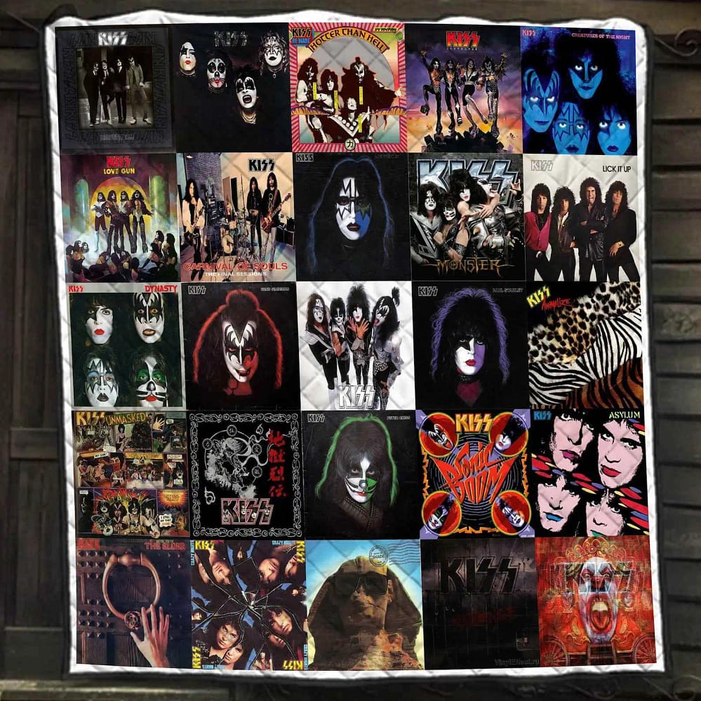 Kiss Rock Band Albums Blanket Gift For Lovers Quilt