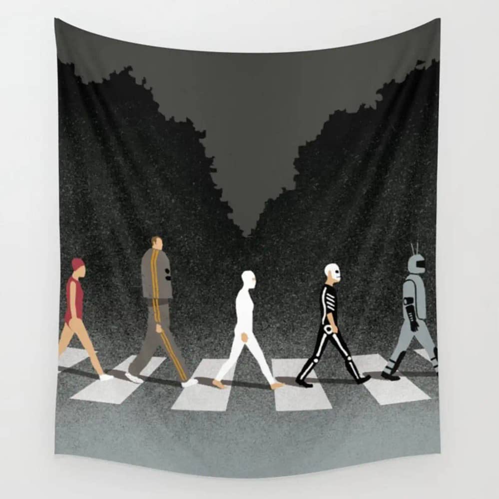 Monster The Abbey Road Halloween Wall Art Decor Halloween Gifts Tapestry