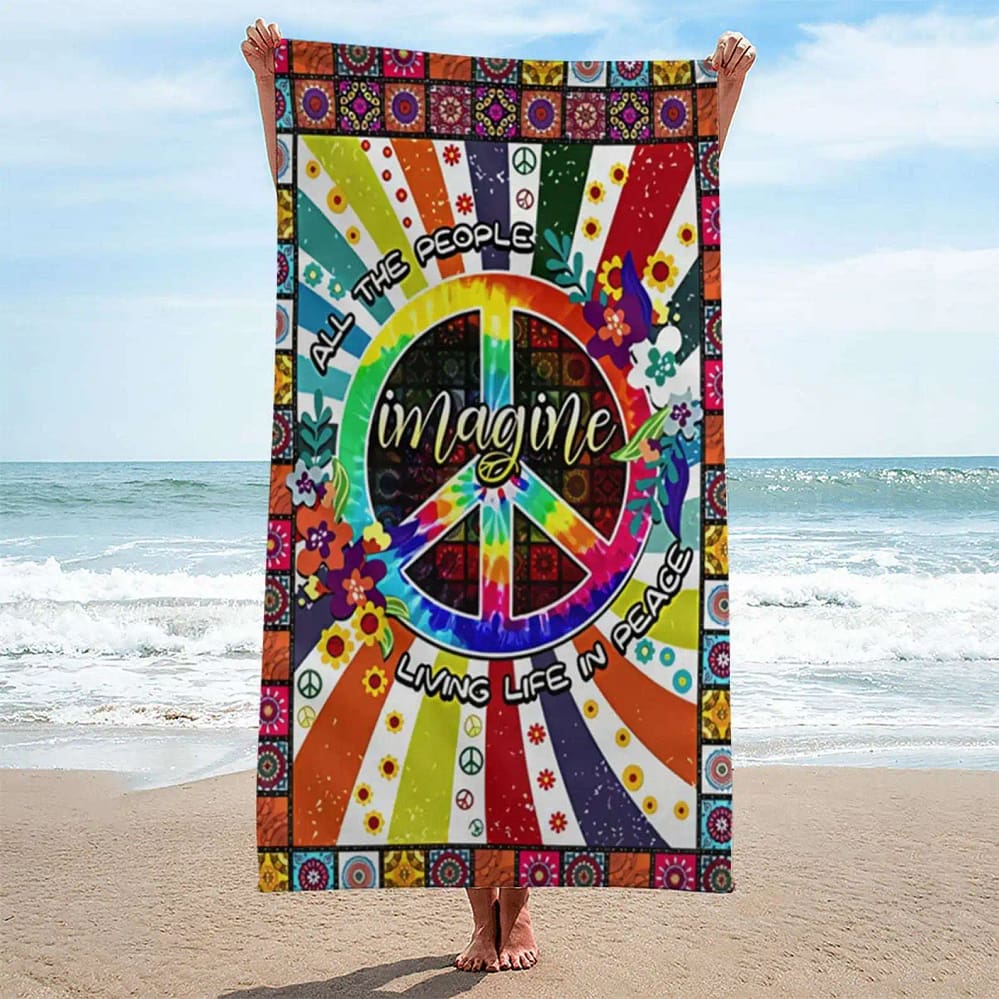 Personalized Imagine Beach Towel