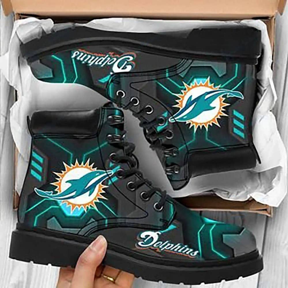 Rugby Team Miami Dolphins Custom High Top Vans Shoes All Season Boot