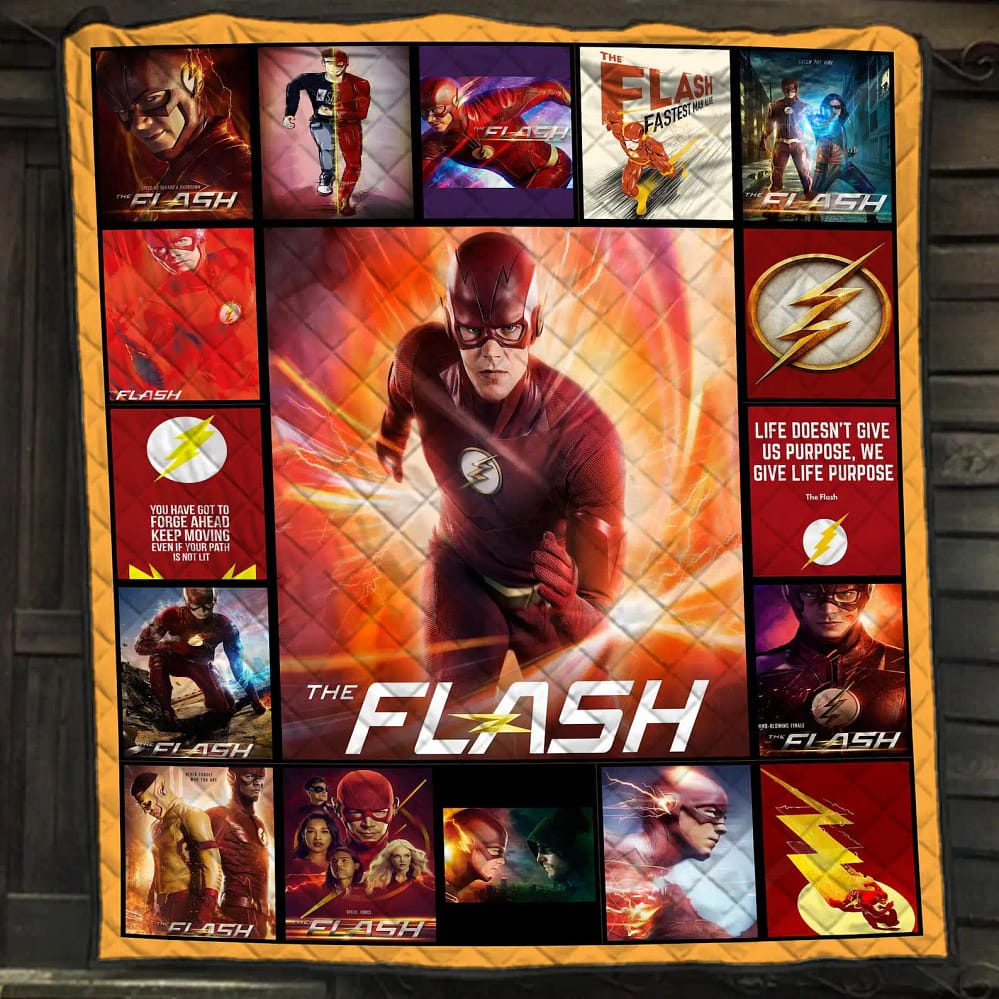 The Flash Blanket The Flash Dc Comics Characters Gift For Lovers Quilt