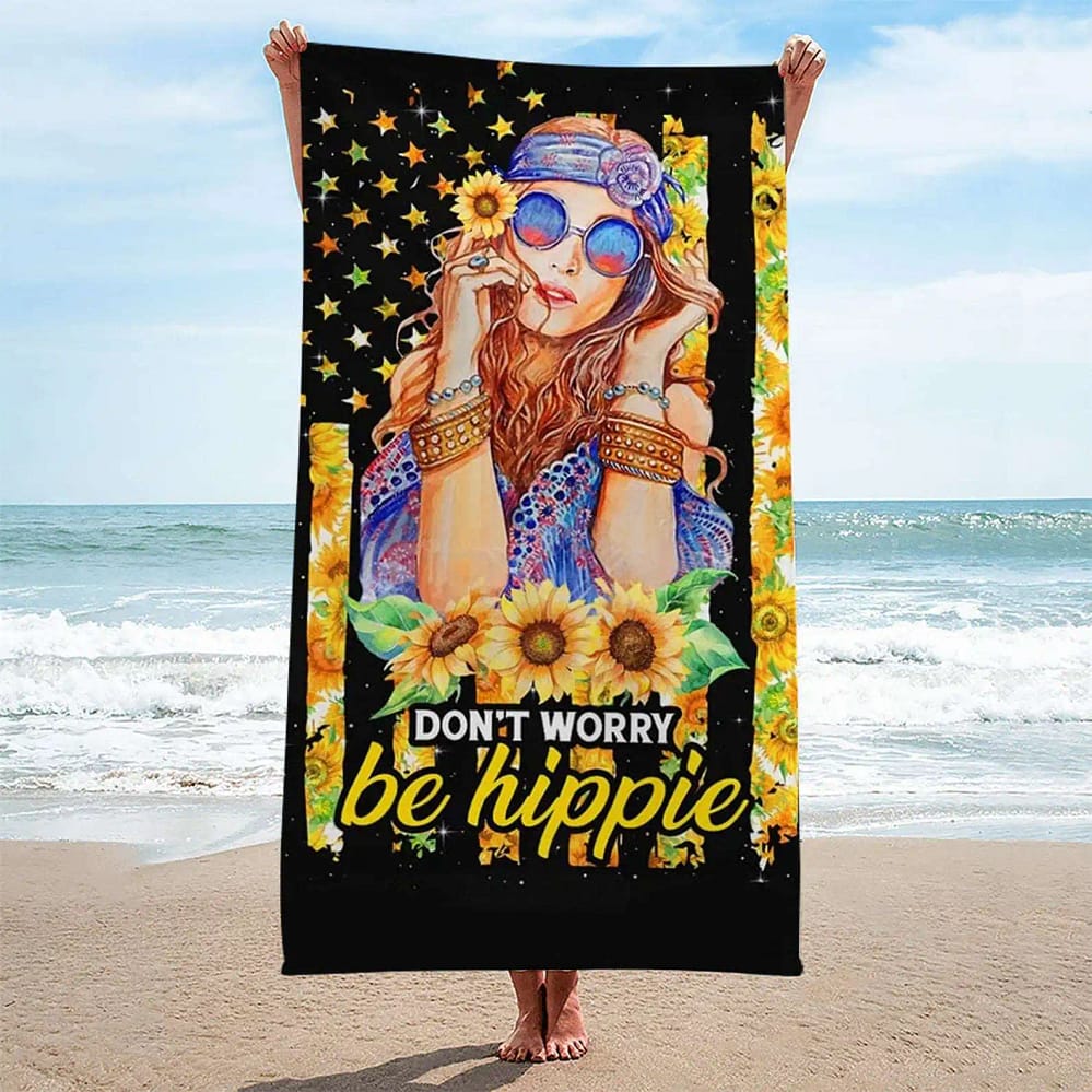Wild Beautiful Girl Beach Towel