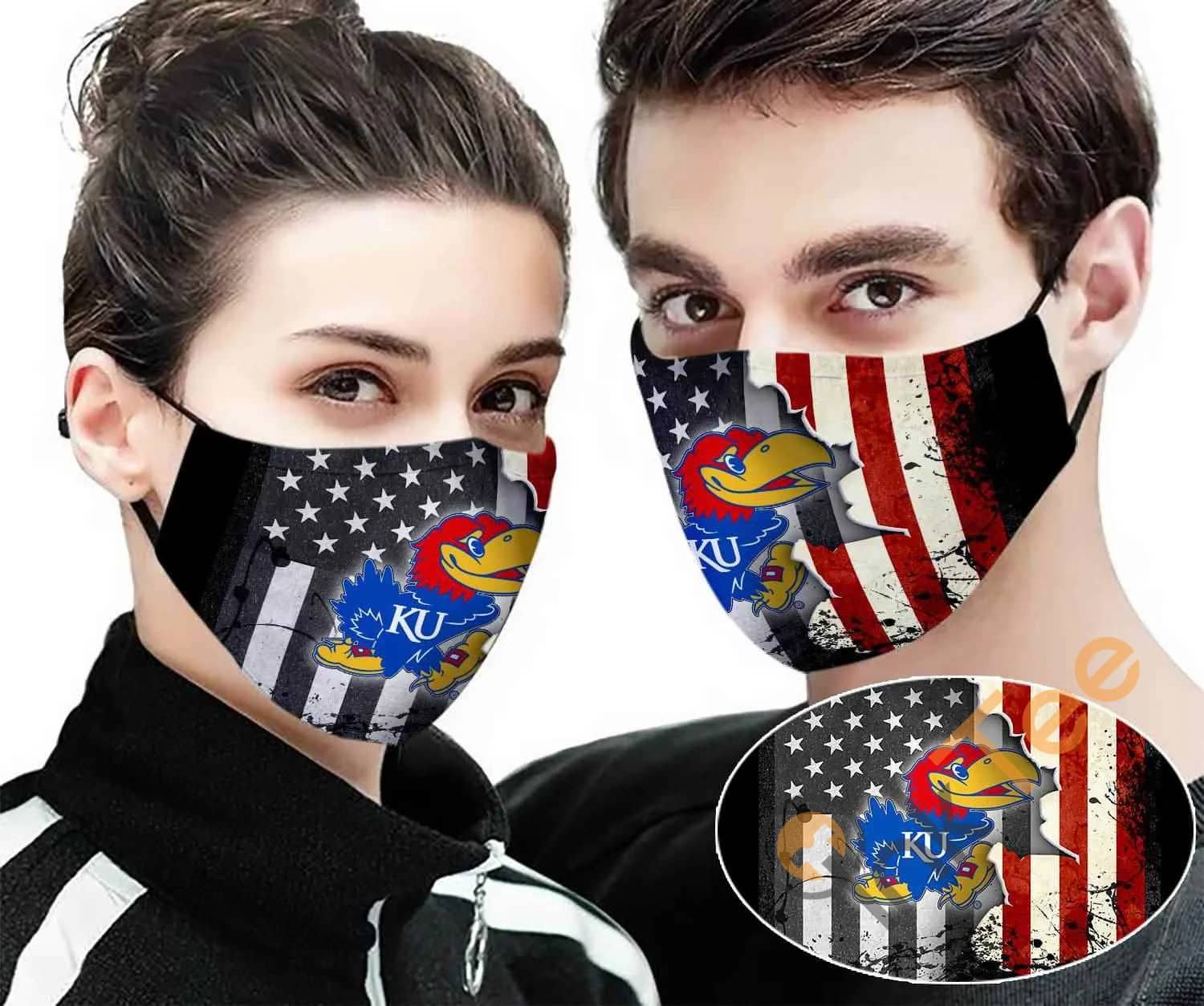 Kansas Jayhawks Sku 11 Amazon Best Selling Face Mask