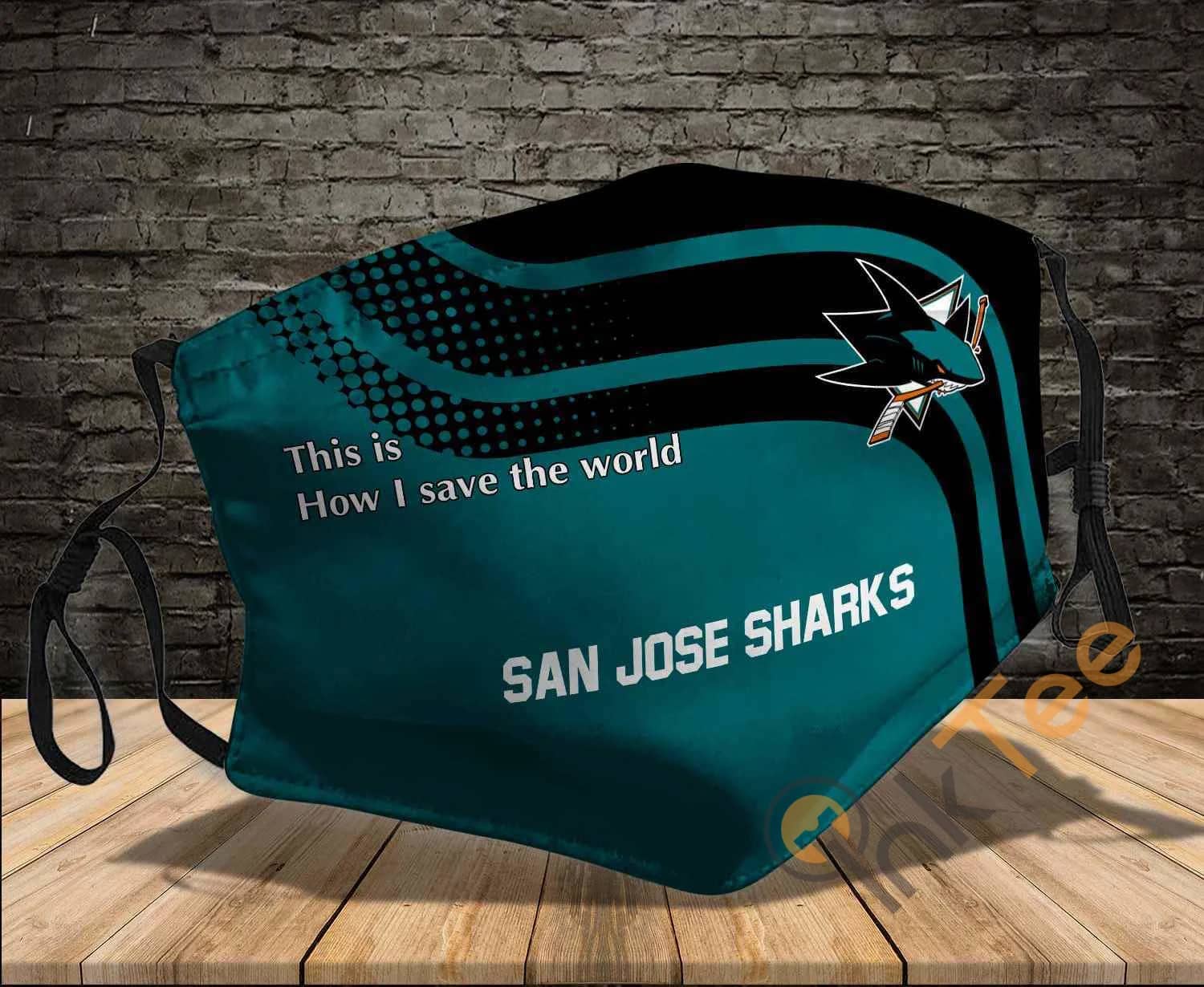 San Jose Sharks Save The World Sku 931 Amazon Best Selling Face Mask