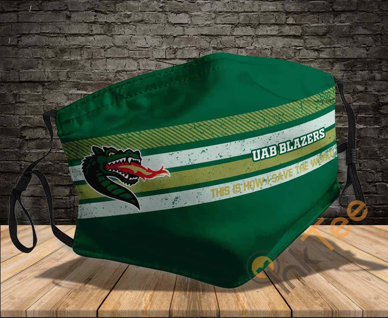 Uab Blazers Save The World Sku 761 Amazon Best Selling Face Mask