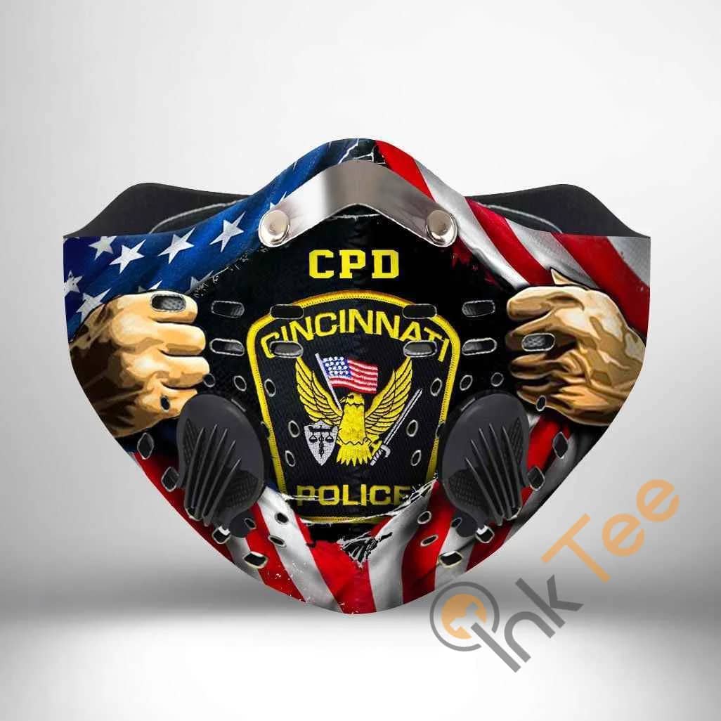 Cincinnati Police Department Filter Activated Carbon Pm 2.5 Fm Sku 2355 Face Mask