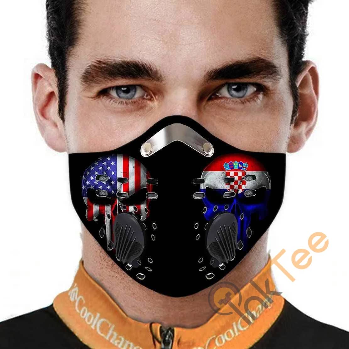 Inktee Store - Croatia And America Filter Activated Carbon Pm 2.5 Fm Sku 5152 Face Mask Image
