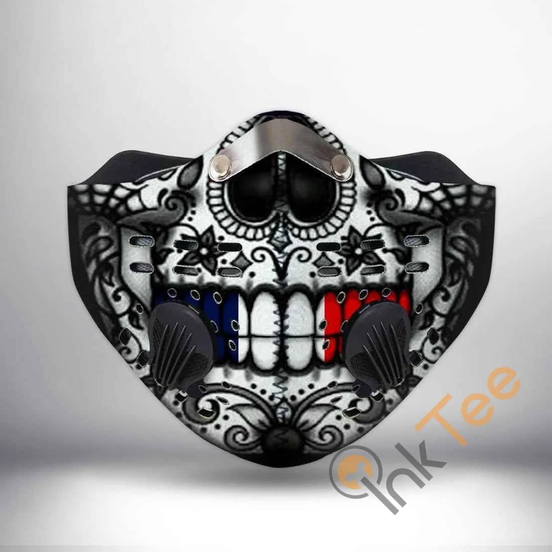 France Skull Filter Activated Carbon Pm 2.5 Fm Sku 545 Face Mask