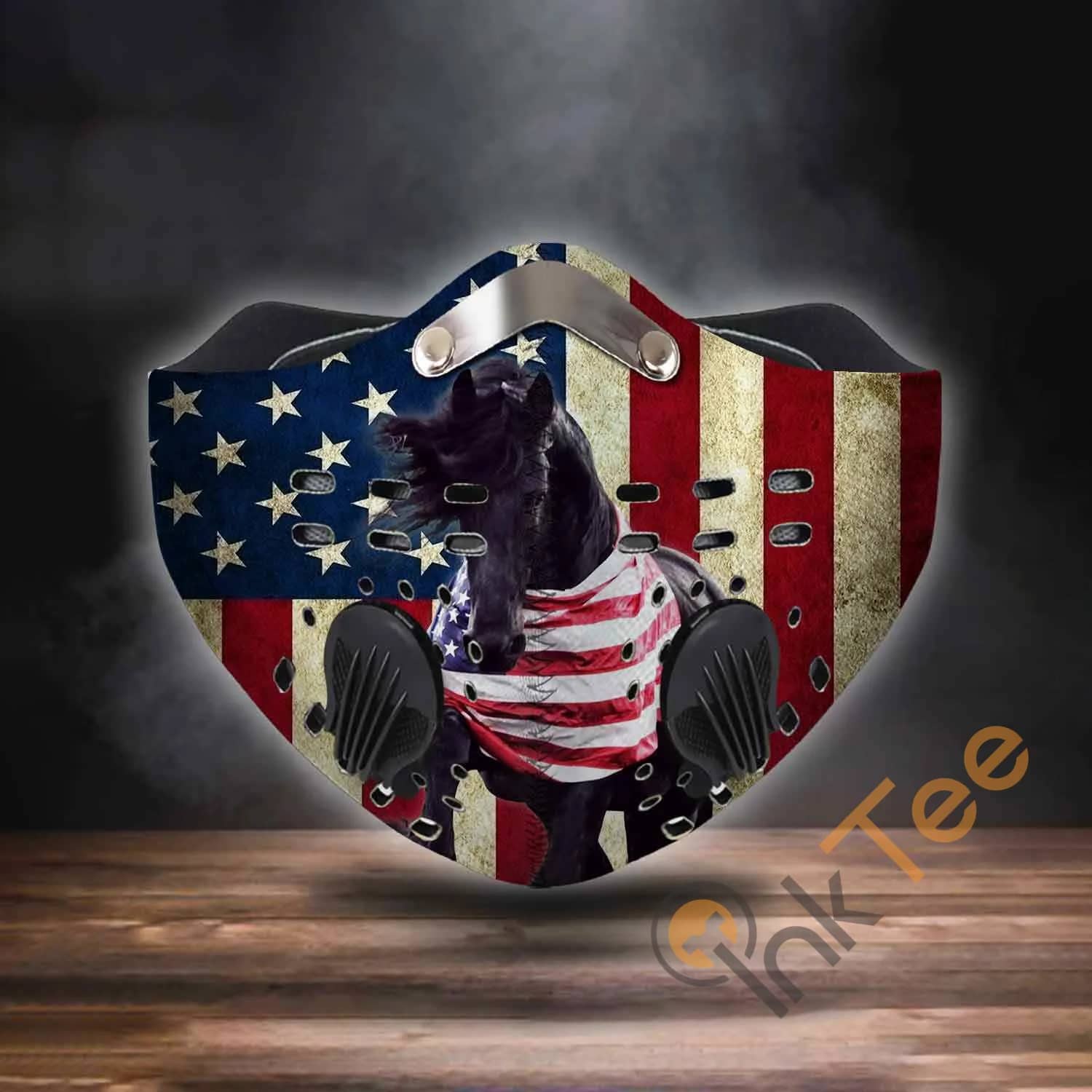 Friesian Horse Independence Day Filter Activated Carbon Pm 2.5 Fm Sku 3568 Face Mask