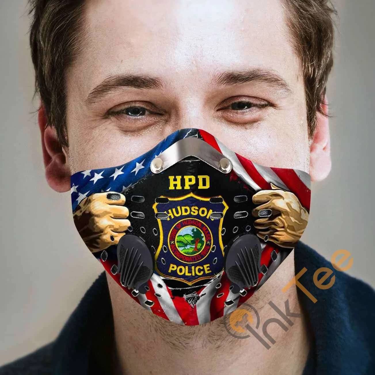 Hudson Police Department Filter Activated Carbon Pm 2.5 Fm Sku 2347 Face Mask