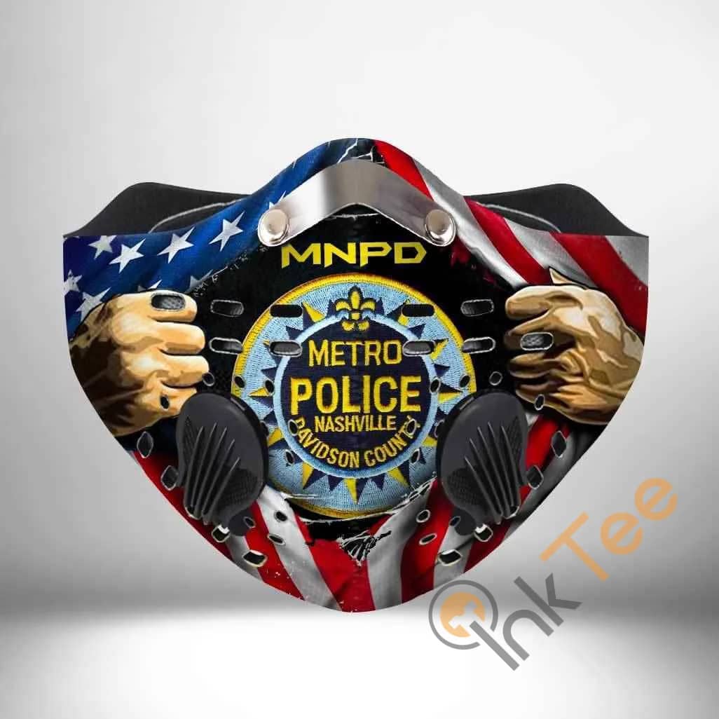 Metropolitan Nashville Police Department Filter Activated Carbon Pm 2.5 Fm Sku 2225 Face Mask