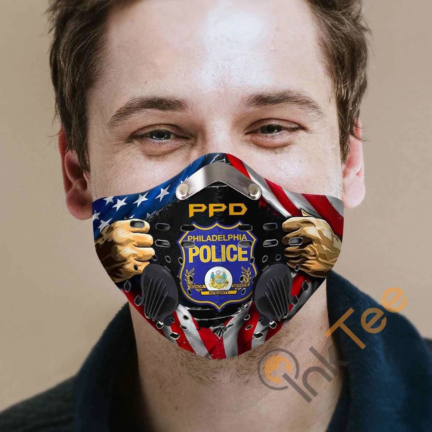 Philadelphia Police Department Filter Activated Carbon Pm 2.5 Fm Sku 2193 Face Mask