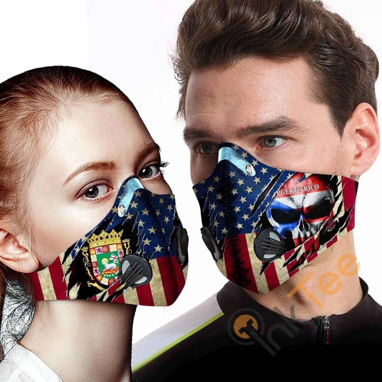 Puerto Rico Filter Activated Carbon Pm 2.5 Fm Sku 2181 Face Mask