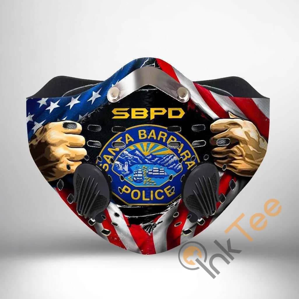 Santa Barbara Police Department Filter Activated Carbon Pm 2.5 Fm Sku 2337 Face Mask