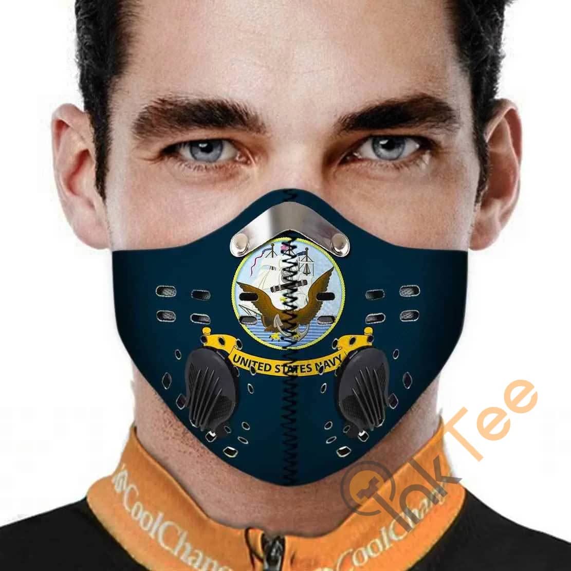 U.s Navy Filter Activated Carbon Pm 2.5 Fm Sku 5155 Face Mask