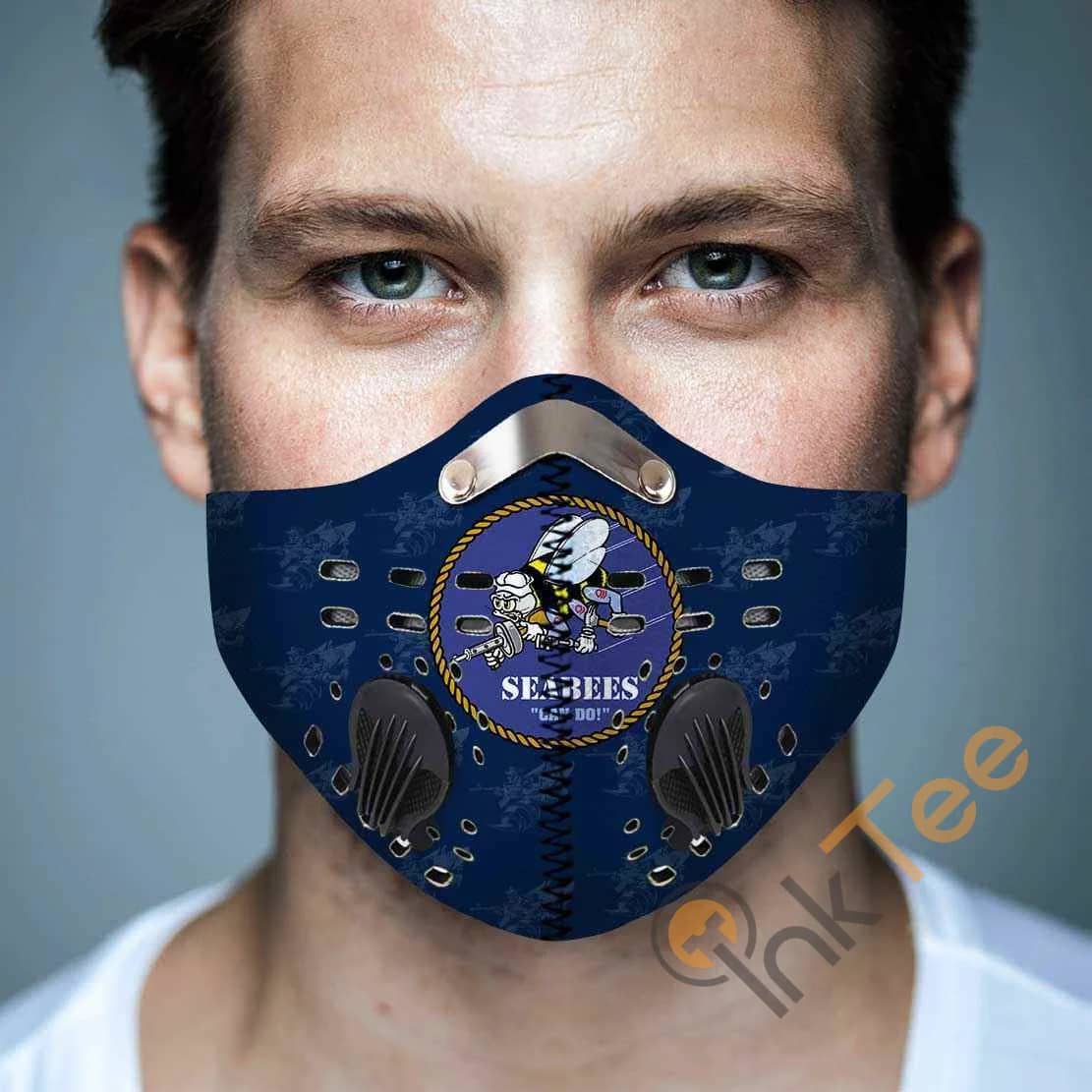 Us Navy Seabee Filter Activated Carbon Pm 2.5 Fm  Sku 3623 Face Mask