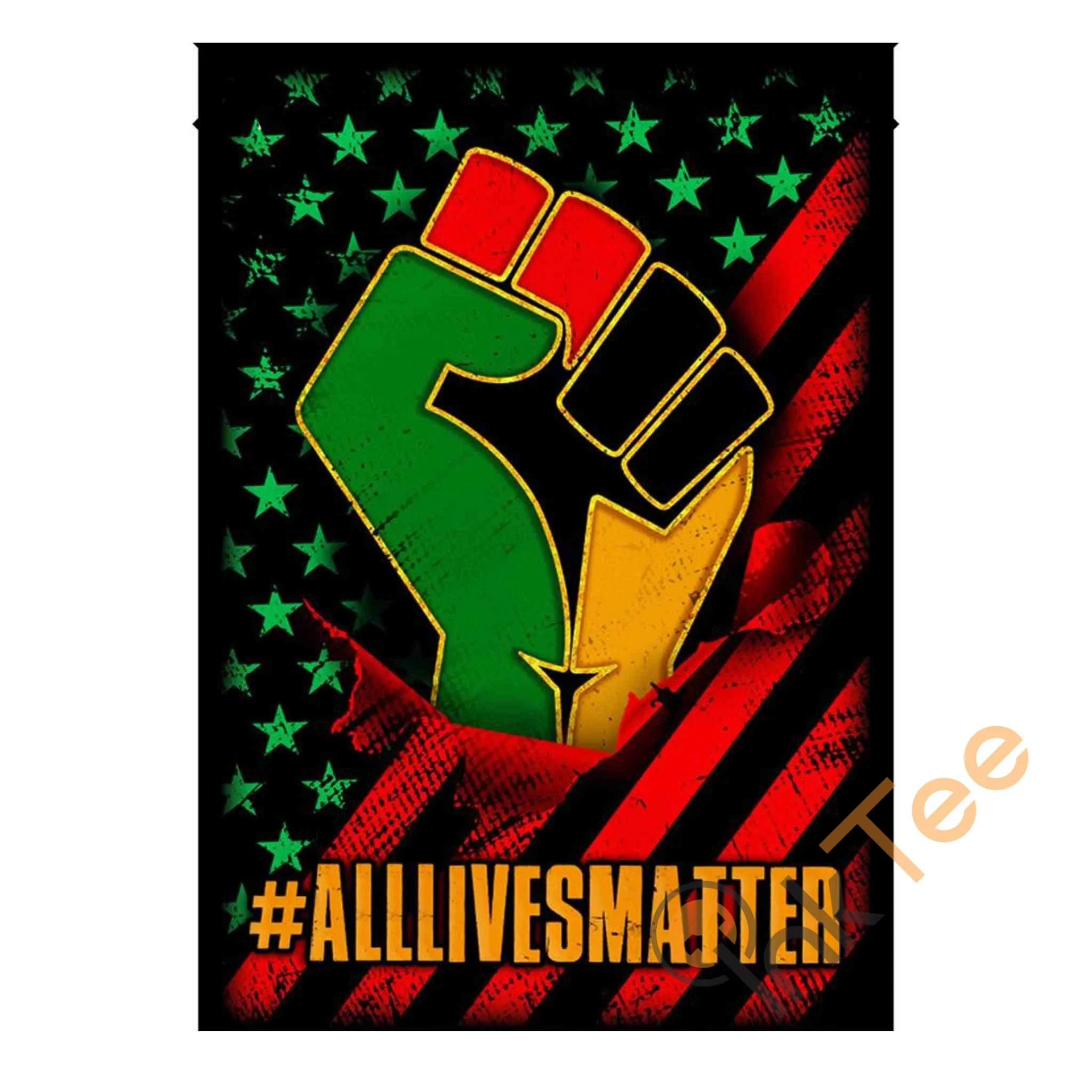 All Lives Matter African American Garden Flag