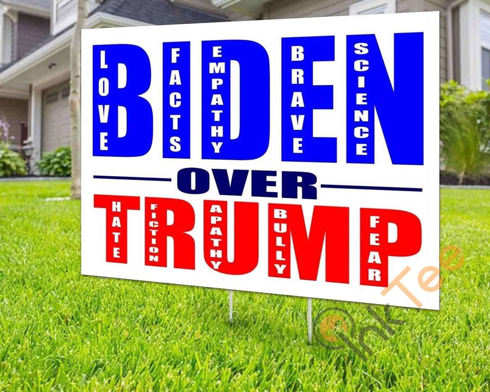 Custom Biden Over Trump Yard Sign