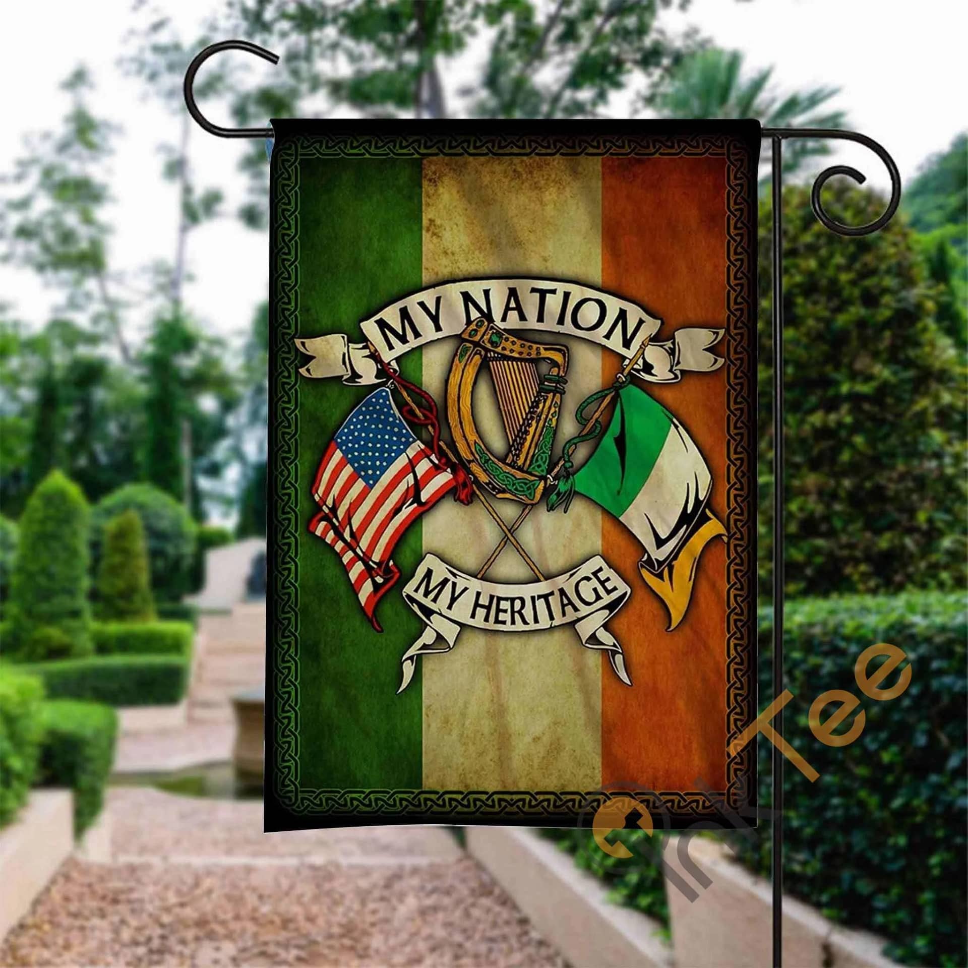 Custom Irish My Nation My Heritage Garden Flag
