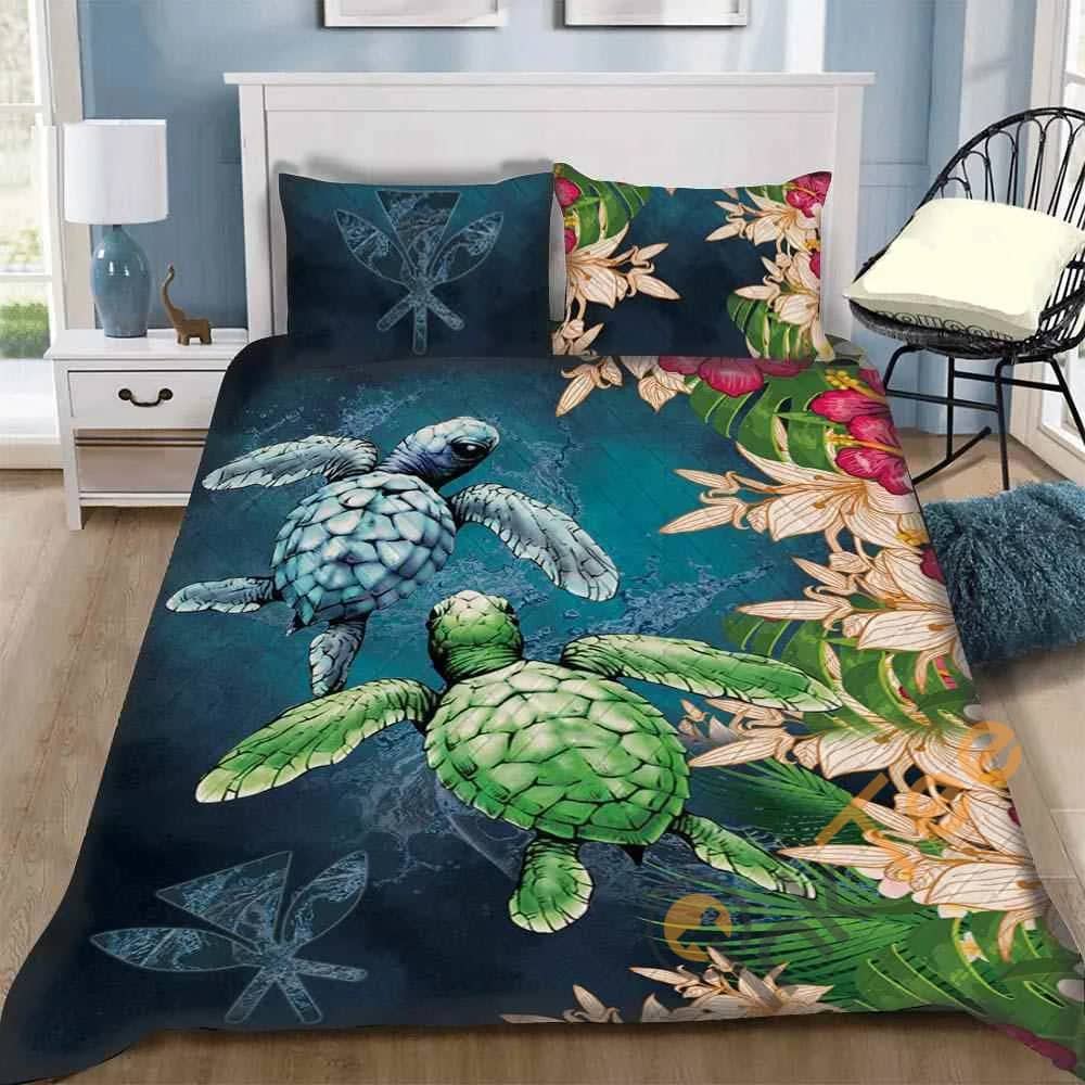 Custom Turtle Kanaka Maoli Hawaiian Quilt Bedding Sets