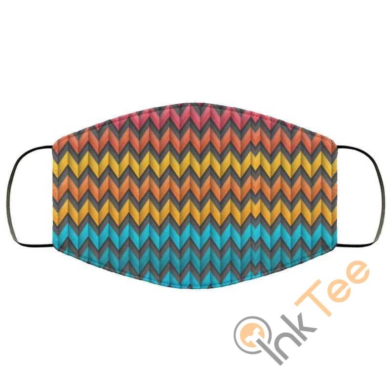 Colored Waves Reusable Washable Face Mask