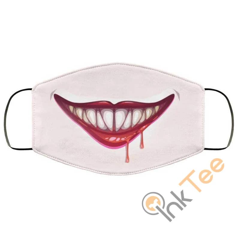 Evil Devil Vampire Teeth Reusable And Washable Face Mask