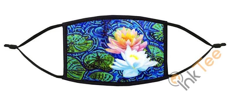 Inktee Store - Water Lilly Adjustable Face Mask Image
