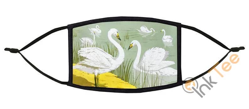 Inktee Store - Wild Swan Adjustable Face Mask Image