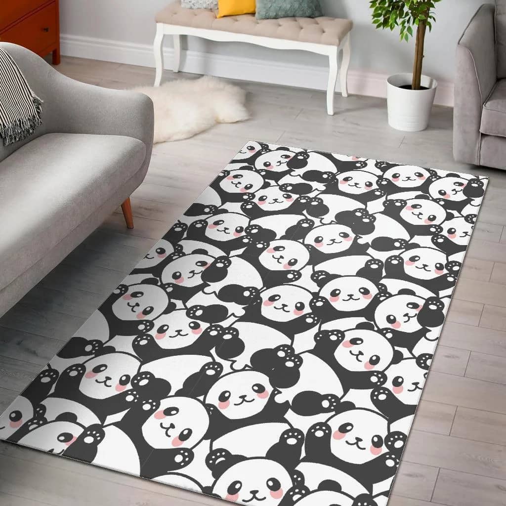 Baby Panda Pattern Print Area Limited Edition Amazon Best Seller Sku 267117 Rug