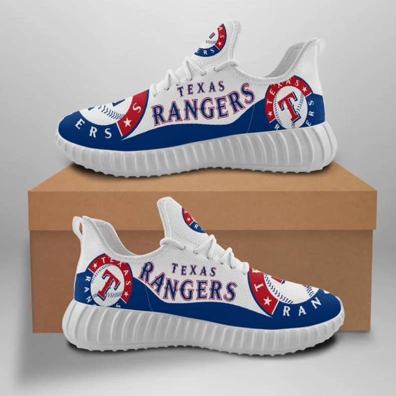 Texas Rangers Style 3 Design Sneakers Yeezy Shoes For Men And