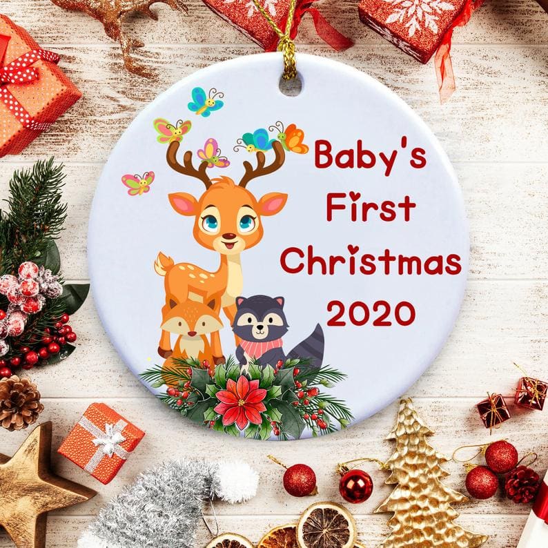 2020 Christmas Ornament Baby'S First Covid Xmas Personalized Gifts