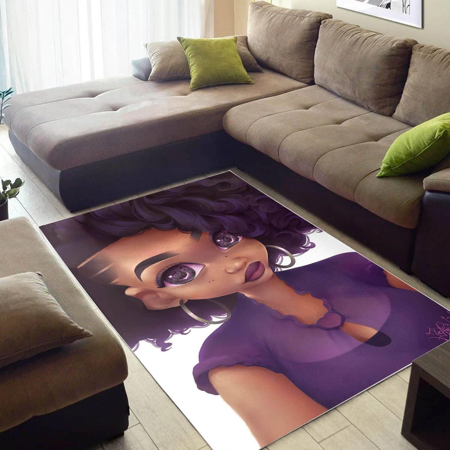 African Pretty Afro American Woman Inspired Afrocentric Decorating Ideas Rug