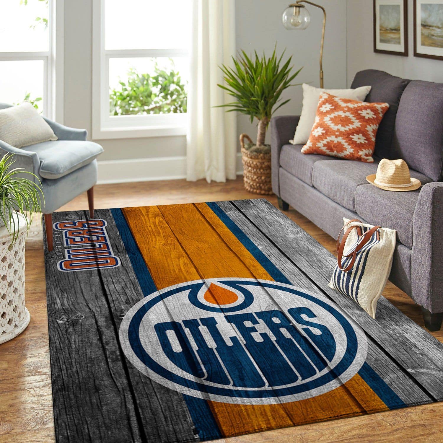 Amazon Edmonton Oilers Living Room Area No3054 Rug