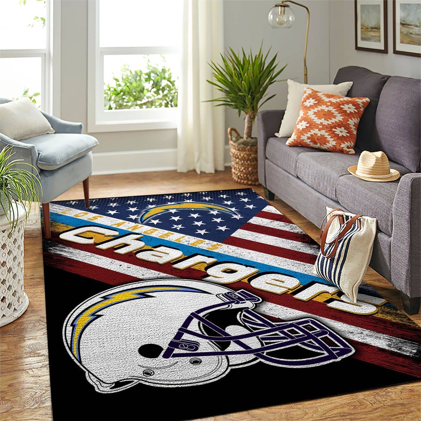 Amazon Los Angeles Chargers Living Room Area No3504 Rug