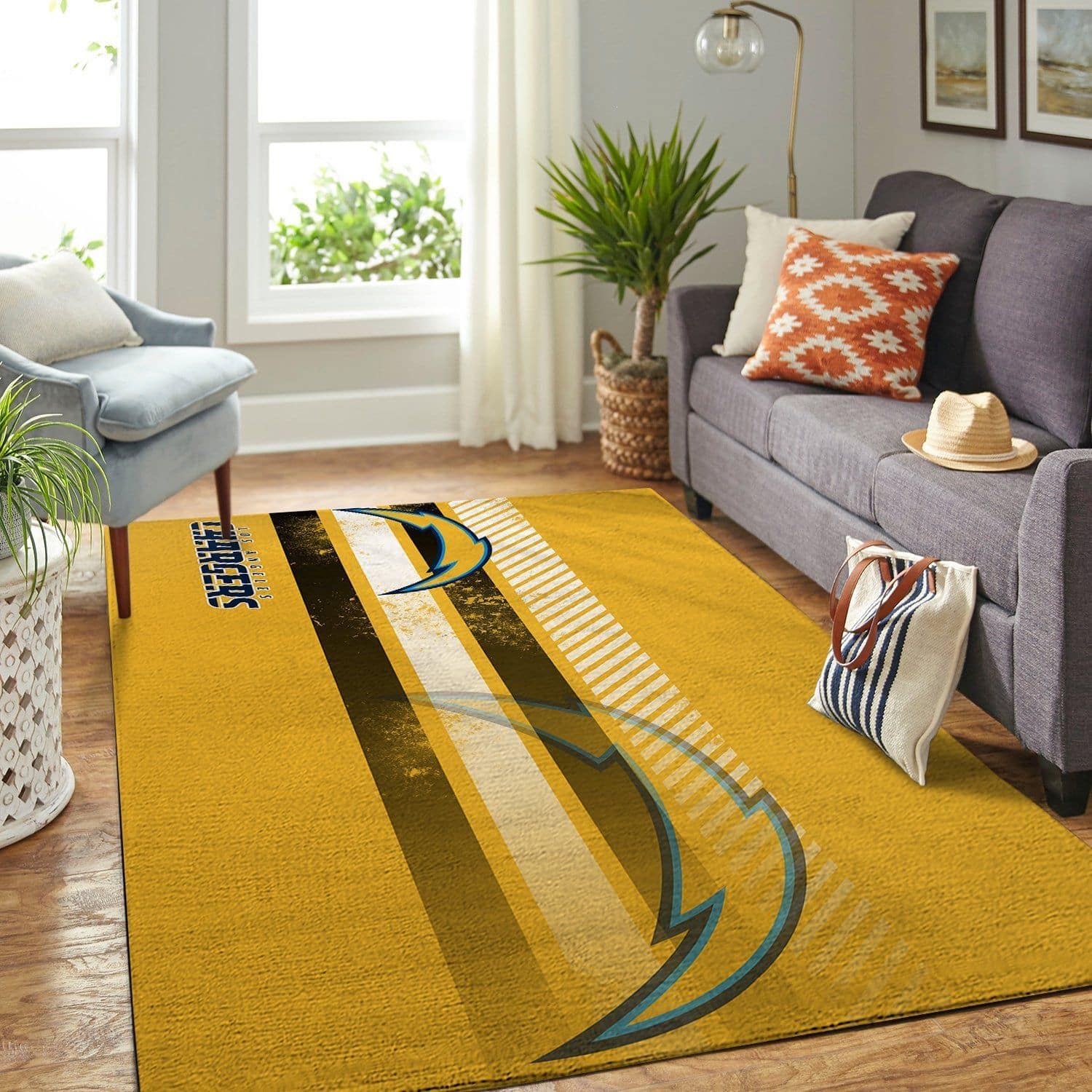Amazon Los Angeles Chargers Living Room Area No3513 Rug